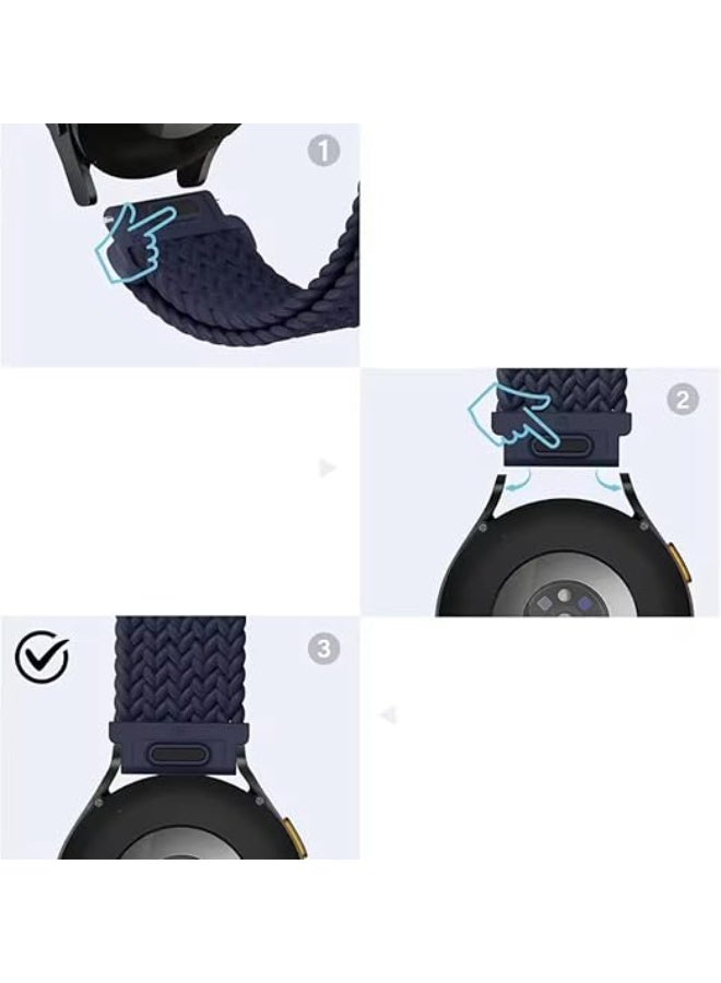 فكرة حزام سيليكون نايلون مضفر رسمي مقاس 22 مم لساعة Huawei Watch GT6 46 مم | GT6 Pro | GT5 46 مم | GT4 | GT2 GT3 46 مم | Watch 4/4 Pro | Watch 3/3 Pro | GT3 | GT3 Pro | GT Runner - Image 3